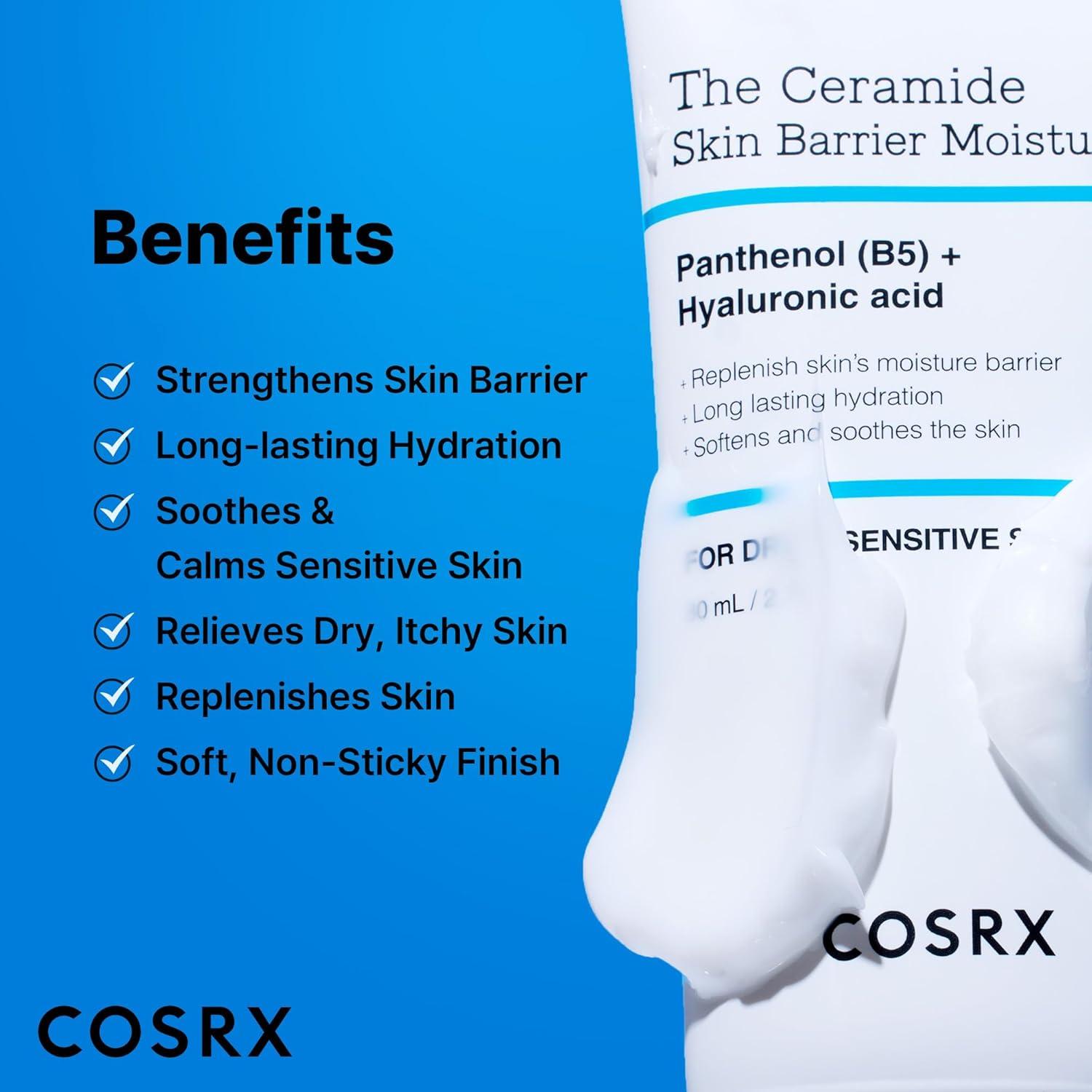 imageCOSRX Ceramide Skin Barrier Moisturizer for Face with 7 Ceramides Hyaluronic Acid ampamp Panthenol for All Skin Types 27 floz Korean Skin Care