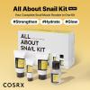 imageCOSRX All About Snail Mucin Korean Skin Care Set Mini Travel Essentials Travel Size Gift Set with Snail Mucin Face Wash Serum Moisturizer ampamp Eye Cream Rejuvenating Kit