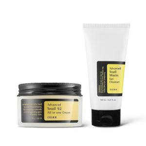 imageCOSRX Glass Skin Ritual Snail 92 Cream ampamp Snail Gel Cleanser Daily Face Gel Moisturizer and Cleanser for dry ampamp Senstive Skin