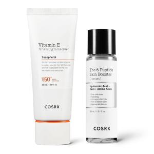 imageCOSRX Invisible Shield Set  Vitamin E Vitalizing Face Sunscreen SPF 50 169 floz  Miniature 6 Peptide Skin Booster Serum Set