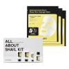 imageCOSRX All About Snail Set  Hydrogel Mask 3EA Snail Mucin Skincare Set and Glass Glow Hydrogel Collagen Face Mask Travel Essentials Stocking Stuffers Korean Skin Care
