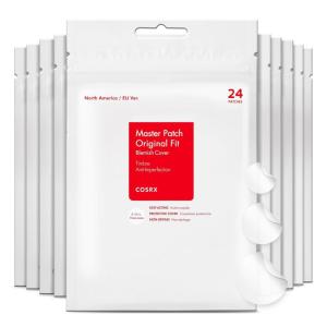 imageCOSRX Acne Pimple Patch Absorbing Hydrocolloid Original 3 Size Patches for Zits Cover Spot Stickers for Face and Body Not Tested on Animals No Toxic Ingredients 120 Count Pack of 5240 Count Pack of 10