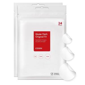 imageCOSRX Acne Pimple Patch Absorbing Hydrocolloid Original 3 Size Patches for Zits Cover Spot Stickers for Face and Body Not Tested on Animals No Toxic Ingredients 120 Count Pack of 548 Count