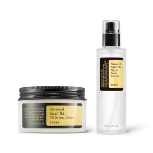 imageCOSRX Best Seller Duo Snail 92 Cream ampamp Snail 96 Essence Daily Face Gel Moisturizer and Hydrating Serum for Face with Snail Secretion Filtrate Korean Skin Care