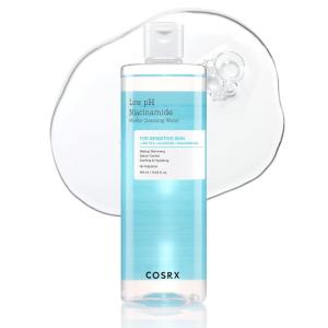 imageCOSRX Low pH Niacinamide Micellar Cleansing Water Daily Mild Facial Cleansing Wash for Sensitive Skin Sebum control Korean Skin Care 338floz100ml1352 Fl Oz Pack of 1