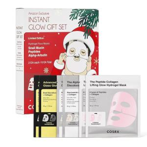 imageCOSRX GlowBoosting Face Mask Limited Holiday Gift Set 6ea Snail Mucin 6 Peptides ampamp Alphaarbutin for Glass skin Collagen Face Mask Korean Skin Care Set Stocking Stuffers Amazon Exclusive