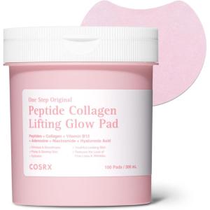 imageCOSRX OneStep Original Peptide Collagen Lifting Glow Pad 100 Pads Improving Elasticity Plumping Toner Pads for Makeup Prep with Peptide Collagen Niacinamide amp AntiAging Care Korean Skin CareLifting  Glow